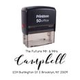 thumbnail image 1 of Printtoo Personalized Black Self Inking Address Future Mr Mrs Stamp Custom Rubber Stamper-68 x 30 mm, 1 of 6
