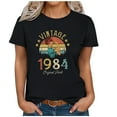 thumbnail image 4 of Kayannuo Womens Blouses Short Sleeve T Shirts for Women Valentine's Day 1984 Vintage Shirt For Women 40th Birthday Gifts 1984 Birthday Gifts Idea Retro Short Sleevel T Shirts Party Tops Tees, 4 of 4