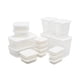 thumbnail image 1 of 17 paneras con tapa, cajas para pasteles, contenedores transparentes de PP para almacenar alimentos. Blanco, 1 of 9