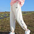 thumbnail image 5 of CSCHome Kids Fleece Active Sweatpants Teen Girls Elastic Waistband Casual Sports Pants Autumn Winter Athletic Jogger Pants 4-15 Years, 5 of 7