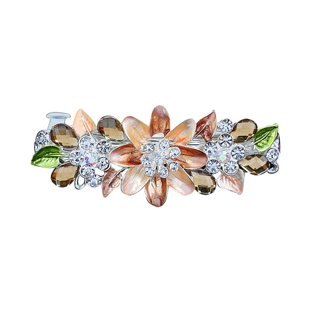 Moda cristal de imitación flor pelo pasador Clip horquilla mujeres niña joyería Sunnimix pinza de pelo