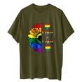 thumbnail image 7 of Midsumdr Pride Shirt Best Gift for Your Lover,Fashion Womens Heart Shape Rainbow Print Short Sleeves T-Shirt LGBT Equality Tees Summer Valentine's Day Casual Short Sleeve Tops, 7 of 7