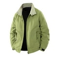 thumbnail image 2 of Sentmoon Ski Coat Color Block Long Sleeve Lapel Collar Mens Jacket Winter Oversized Zipper Windbreaker Waterproof Men Clothing with Pockets Fall Soft and Comfortable for Climbing and Hiking, 2 of 4