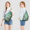 thumbnail image 2 of Rustic Earthy Sling Backpack – Hiking Shoulder Bag, Multi-Pocket Storage, Artistic Patterns, Unisex Design, 2 of 4