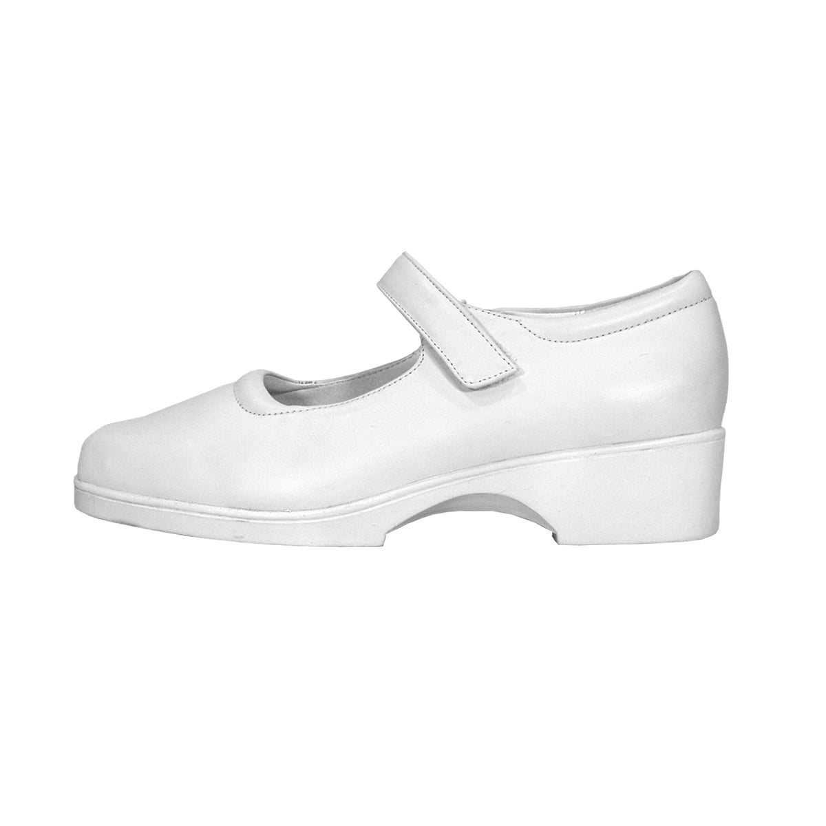 24 HOUR COMFORT Uma Women Wide Width Leather Mary Jane Style Shoes WHITE 5.5