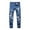Blue, variant on Boy's Skinny Fit Ripped Destroyed Distressed Stretch Stylish Fashion Denim Jeans Pants (Navy, 11-12 Years)