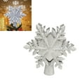thumbnail image 1 of Lighted Silver Snowflake Christmas Tree Topper with Rotating Projector 6 Projection Modes for Unique Christmas Decor, 1 of 7