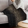 thumbnail image 3 of Leopard Print Blanket Soft Cozy Warm Throw Blanket for Couch, Plush Fuzzy Flannel Fleece Blankets for Sofa, Chic Abstract Black Brown Animals Texture Bed Blankets Lightweight Gifts for Women, 50"x80", 3 of 9