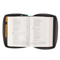 thumbnail image 6 of Teal Poly-Canvas Value Bible Cover with Fish Badge, 6 of 6