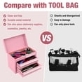 thumbnail image 4 of WORKPRO Mini Metal Tool Box, Cold Rolled Steel, 2 Drawers with Magnetic Tabs, PVC Liners, PP Feet Pads, Macaron, 10.8 x 5.9 x 8.2 in, 4 of 8