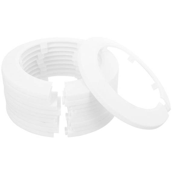 WHAMVOX White Plastic Pipe Collar Cover for Home Use Compatible with Various Plumbing Systems 10pcs