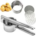 thumbnail image 1 of Stainless Steel Potato Ricer & Spaetzle Press with 3 Interchangeable Discs for Spaghetti Ice Cream Maker OPMIUM, 1 of 5