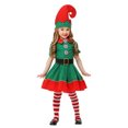 thumbnail image 4 of Disfraz familiar de elfo navideño, traje de juego de rol, disfraz de Papá Noel verde, disfraz de fiesta elegante de Halloween para hombres, mujeres, niñas y niños, 4 of 5