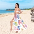 thumbnail image 5 of Women's Beach Swimsuit Cover Ups Bathing Suit Coverups Bikini Wrap Dress for Swimwear Starfish Shells Screw, 5 of 7