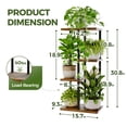 thumbnail image 3 of Soporte para plantas Bamworld, con 4 niveles, de metal, para interiores, color marrón, 3 of 6