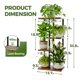 thumbnail image 3 of Soporte para plantas Bamworld de metal, esquina, 4 niveles, 78 cm, marrón, 3 of 6