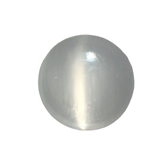 Certified Natural 1.75 Carat Cat's eye Moonstone Round Shape Cabochon 8 mm Loose Gemstone June Birthstone
