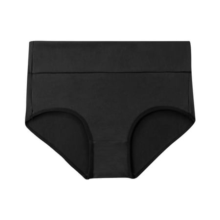 

Womens High Waisted Cotton Stretch Soft Full Coverage Thongs