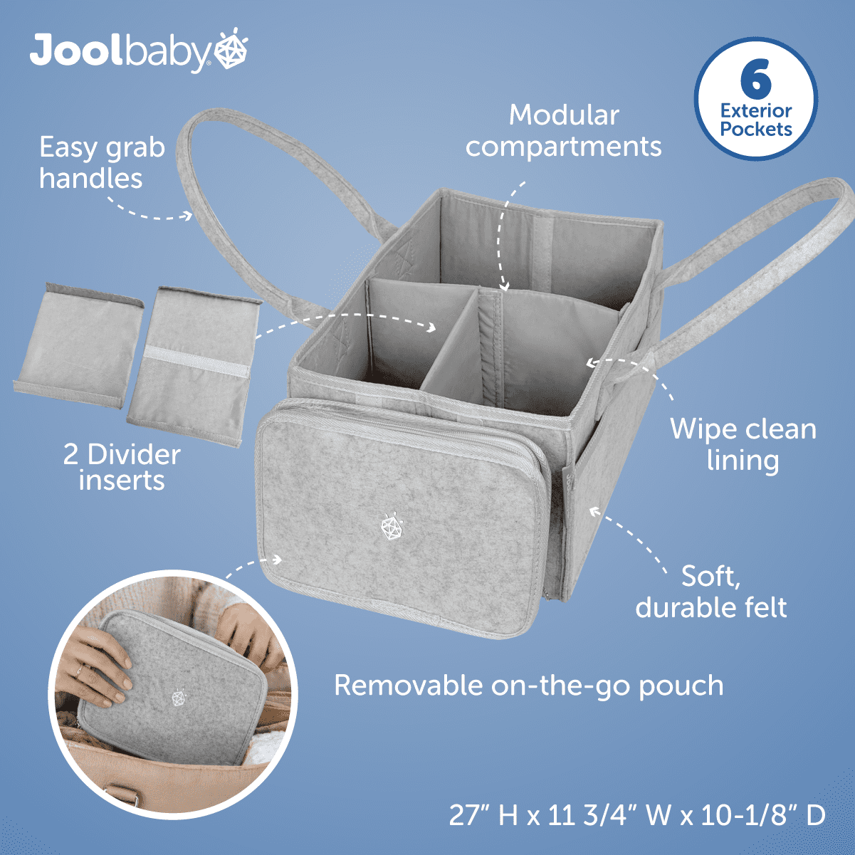 Jool Baby Tag-Along Diaper Caddy Organizer