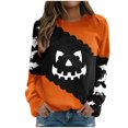 thumbnail image 1 of WEAIXIMIUNG Robes Chandail en Molleton pour Femmes 2024 Chandail en Molleton pour Femmes Imprimé Col Rond Chandail en Molleton Col Rond Ajusté Pull Tops Décontracté Manches Longues Chemises d'Entraînement, 1 of 5
