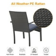 thumbnail image 6 of Sophia & William 7-Piece Outdoor Patio Dining Set Rattan Cushioned Chairs and Teak-grain Table Set, 6 of 9