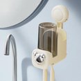thumbnail image 4 of Space-Saving Suction Cup Toothbrush Organizer - Integrated Bathroom Wall Storage, 4 of 7