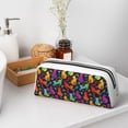 thumbnail image 7 of Uemuo Colorful Cats Printed Leather Pencil Case, Pencil Pouch, Portable Pencil Bag, Pen Case for& Office, 7 of 7