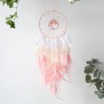 thumbnail image 4 of Con piedra de cristal curativo natural, atrapasueños de ensueño hecho a mano de cristal rosa perfecto para decoración de dormitorio de niñas, regalo artesanal, 4 of 4