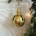 thumbnail image 2 of Bfogop Christmas Jingle Bells Decorations Giant Iron Christmas Ball 3.7x5.5 Inch Jingle Bell Yard Decor Vintage Door Bell Pendant Hanging Ornaments for Xmas Holiday Tree Doorway Decor, 2 of 6