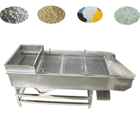 INTBUYING Electric Linear Vibrating Screen with 10mm & 8mm Screens (Two Layer Two Motor)
