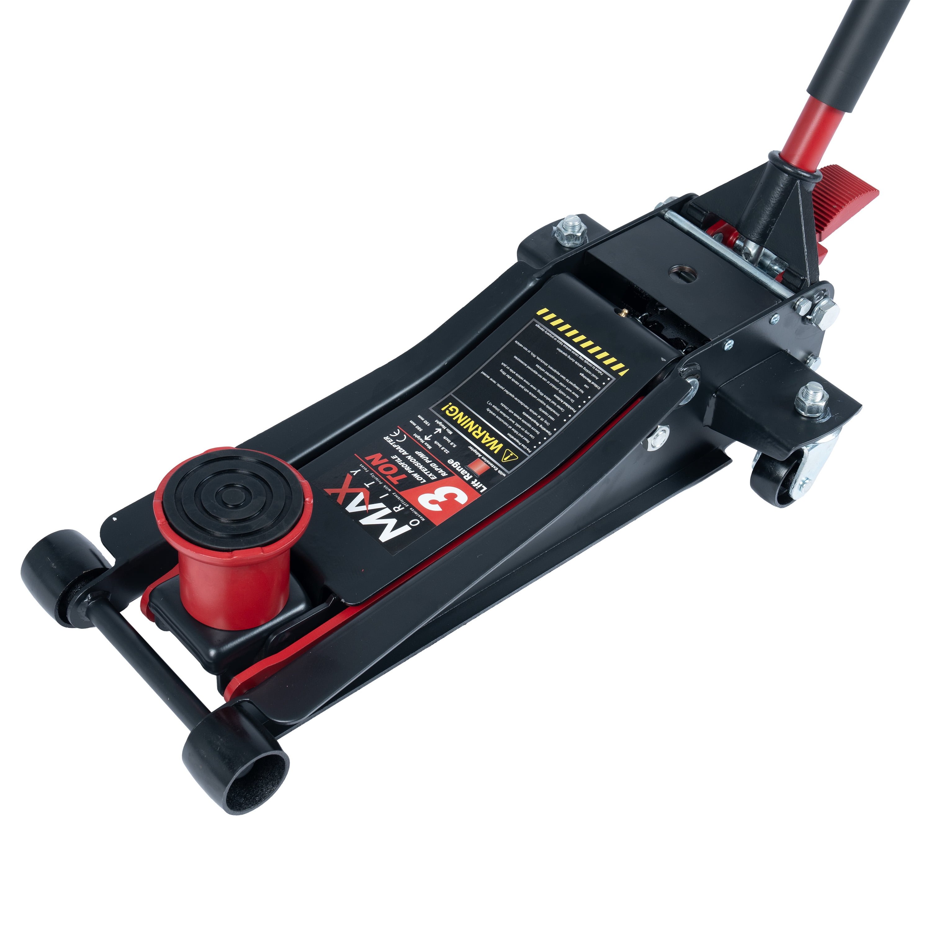 3 Ton (6600 Lbs.) Dual-Pump Low Profile Hydraulic Floor Jack Extension Adapter and Foot Pedal