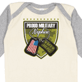 thumbnail image 4 of Inktastic Proud Military Nephew Boys Long Sleeve Baby Bodysuit, 4 of 5