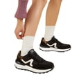 thumbnail image 5 of LUCKY STEP Womens Retro Chunky Sneakers Fashion Color Blocked Casual Shoes,Black, 5 of 6