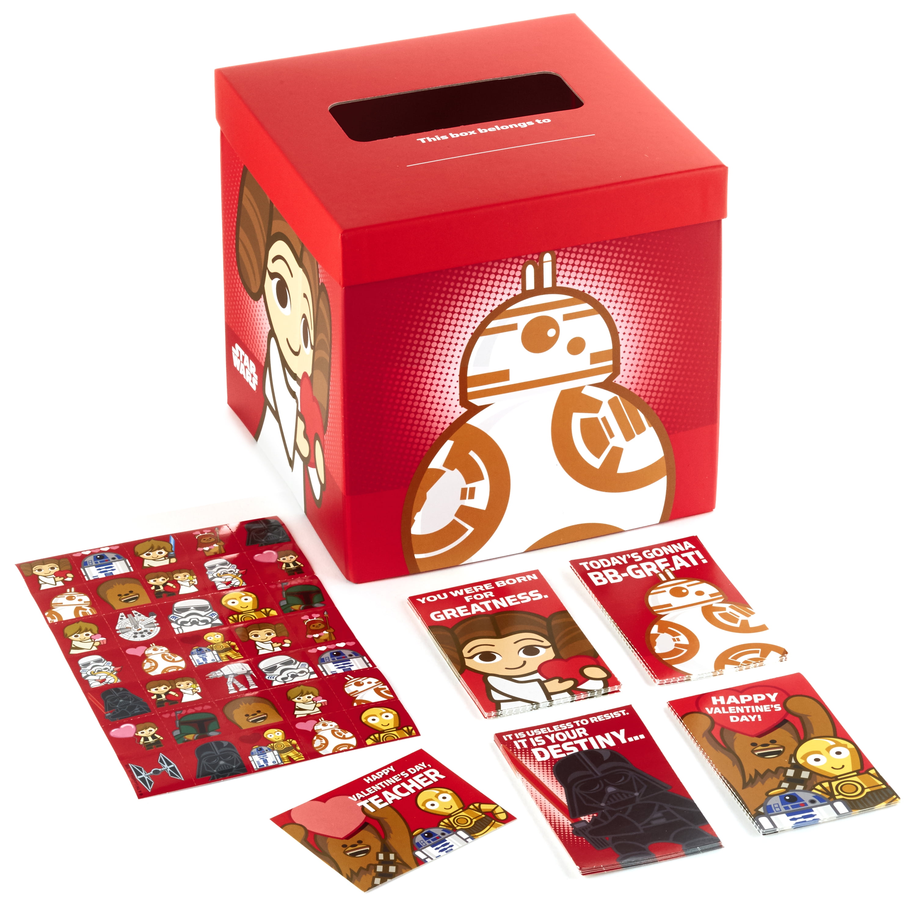Disneys Star Wars 32 Count Valentine Exchange Cards 