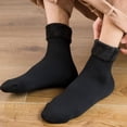 thumbnail image 5 of Solid Color Men Super Thick Cold Resistant Long Plush Winter Socks Floor Socks Snow Socks Men Socks DARK GREY, 5 of 8