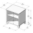 thumbnail image 6 of Plank+Beam Solid Wood Nightstand with Shelves, White, 6 of 9
