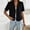 Black, variant on Jerdar Women's Cropped Short Sleeve Blazer Jacket Solid Notch Collar Single Button Casual Office Daily Wear XL