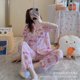 thumbnail image 5 of Pijama de dibujos animados para mujer del sudeste asiático, pantalones de manga corta, temporada de otoño y verano, ropa para el hogar, venta al por mayor, ropa de dormir cómoda y bonita, 5 of 5