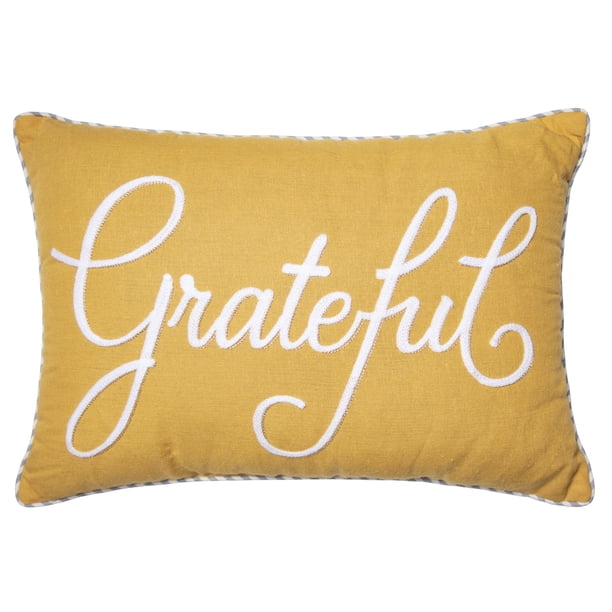 Mainstays Harvest Words Oblong Decorative Throw Pillow, 14