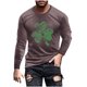 thumbnail image 2 of Blusas y camisas de manga larga y cuello redondo para hombre, camisetas casuales con estampado de moda y cuello redondo, blusas de licra de manga corta para hombre., 2 of 5
