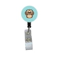 thumbnail image 1 of Damier Bleu Chocolat Brun Shih Tzu Badge Rétractable, 1 of 1