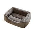 thumbnail image 2 of AuroraX Stylish Cat Bed Warm Self Warming Small Cute Cat Bed Soft Plush Warm Anti-Slip Cozy Fluffy House for Indoor Cats Kittens and Small Dogs(Gray), 2 of 6