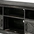 thumbnail image 7 of Uforic Farmhouse-Inspired TV Stand with Power Outlet, LED-Lit Media Console, Simplistic TV Cabinet for Living Room or Bedroom, Dark Rustic Oak, 59 Inch, 7 of 7