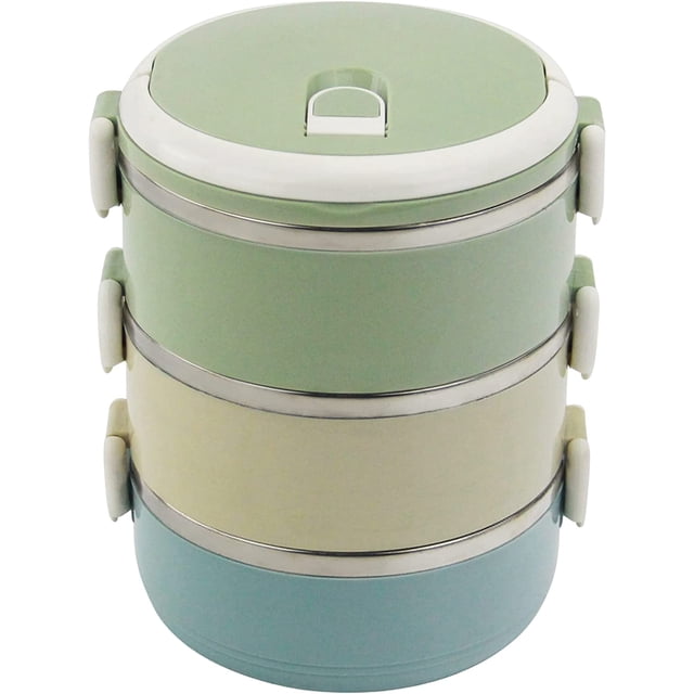 Yajad Hogar Toppers para Lunch Lonchera Portaviandas Lunch Box 3 Contenedores de Alimentos Acero Inoxidable Sailing Electrónica