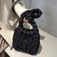 thumbnail image 2 of Bolso tejido a mano para mujer, bolso de hombro de punto de lana a la moda, regalo de vacaciones (negro) Ehuebsd Para Estrenar, 2 of 6