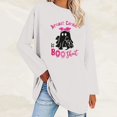 thumbnail image 2 of Pisexur Hauts à Ruban pour Femmes Mode Manches Longues Col Rond Chandails en Molleton Décontractés Sensibilisation au Cancer du Sein Pull Tops Chandails en Molleton Graphiques Inspirants T-Shirts Tops d'Automne pour Femmes, 2 of 5