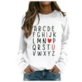 thumbnail image 1 of TINZ Chandail à Capuche Tendance pour Femmes, Imprimé Lettre, Col Rond, Automne & Hiver, Manches Longues, Veste à Cordon, Chandails en Molleton Col pour Femmes, 1 of 4