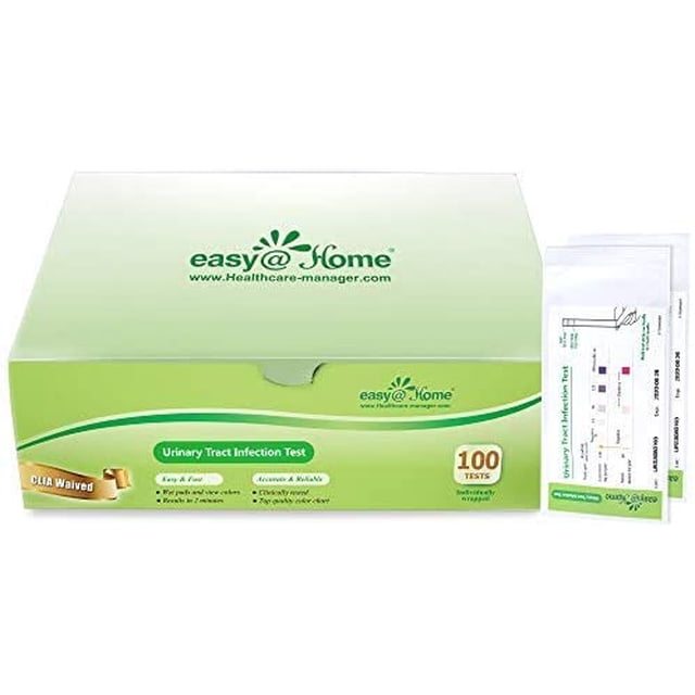 Kit 100 Tiras de Prueba de Infección Easy@Home Orina UTI en Casa de Forma Precisa Easy@Home UTIPOUCH-100P