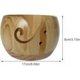 thumbnail image 4 of Wooden Yarn Bowl, Large Yarn Bowl for Knitting and Crochet, Handmade Round Yarn Knitting Crocheting Storage Organizer Holder for Knitting Lover, 6.69 x 3.15 inch, 4 of 4