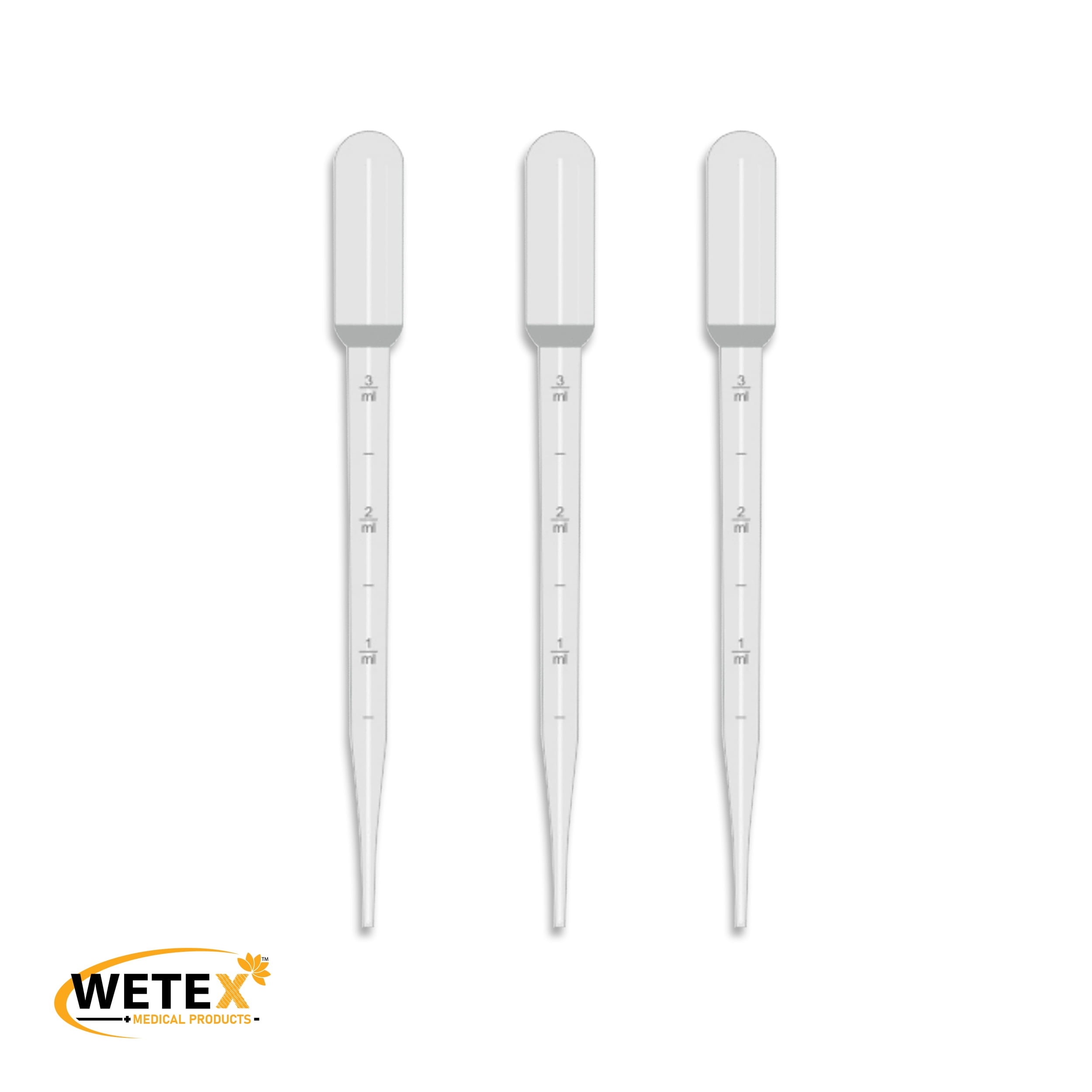 3000pcs Precision Disposable Transfer Pipettes - Calibrated Dropper for Science Laboratory (3-7ml), 30069